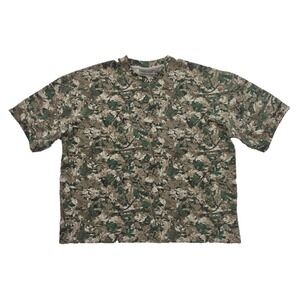 Amongst Others Camo Shirt Mens L Large Green Boxy Drop Shoulder Oversized